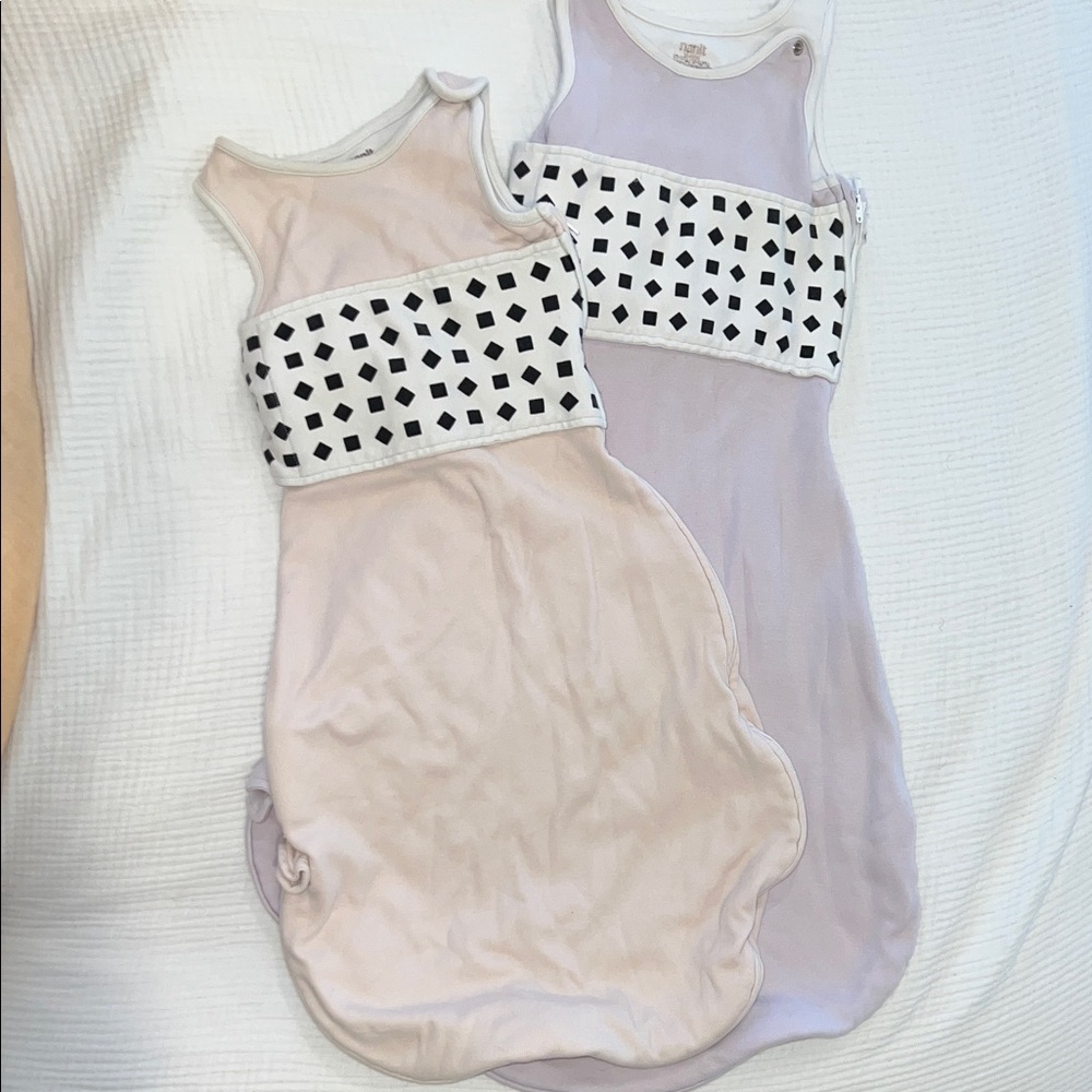 BUNDLE: 2 Baby Nanit Sleep Sacks & 2 0-3 month bands | Sacks 6-12 & 12-18 months